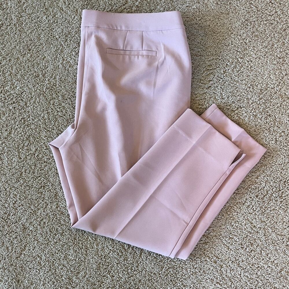 Roz & Ali Pink Pull-On Dress Slack Capri Pants size 16